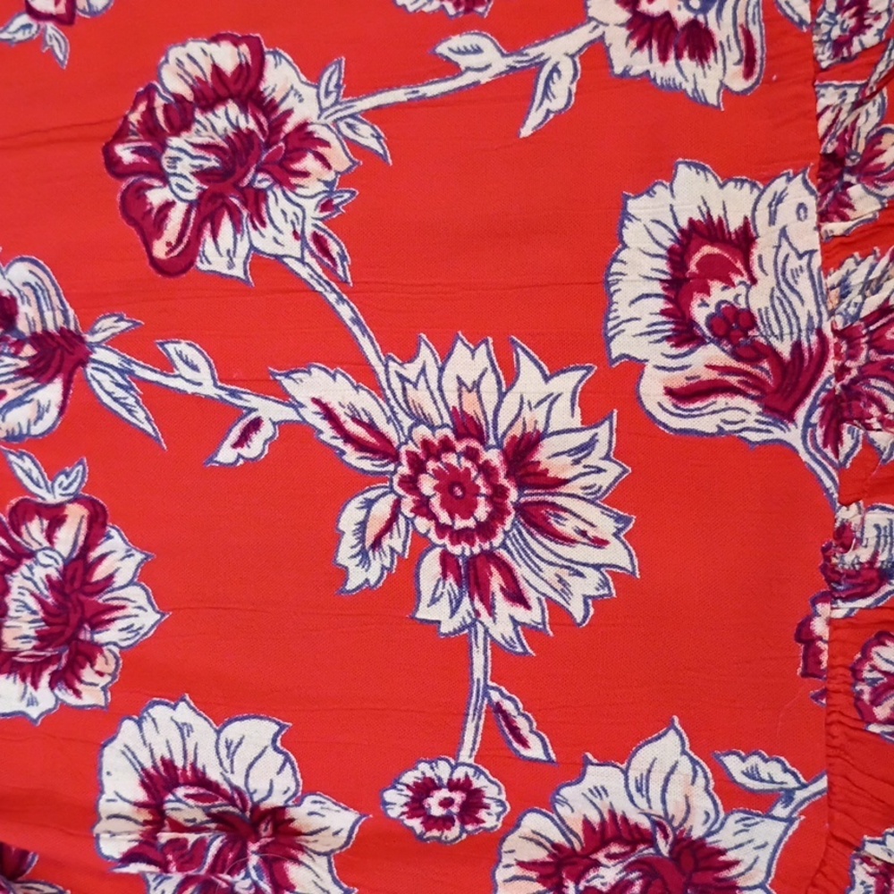 Nostalgia Red and Purple Floral Babydoll Dress - Picture 5 of 10
